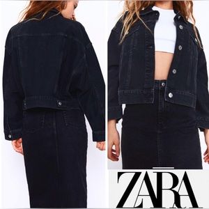 ZARA FULL SLEEVE DEMIN BLACK JACKET BLOGGERES FAV